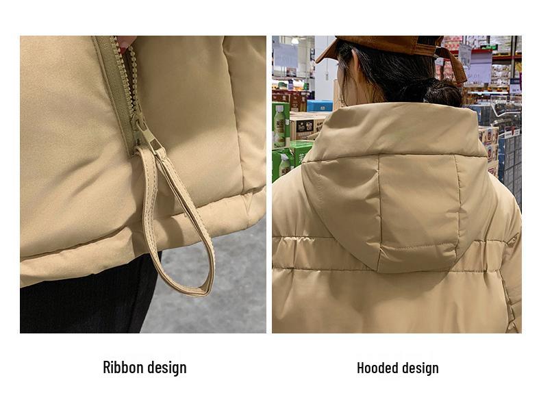 Korean Style Down Jacket: Thick, Loose, Hooded, Short Winter Coat