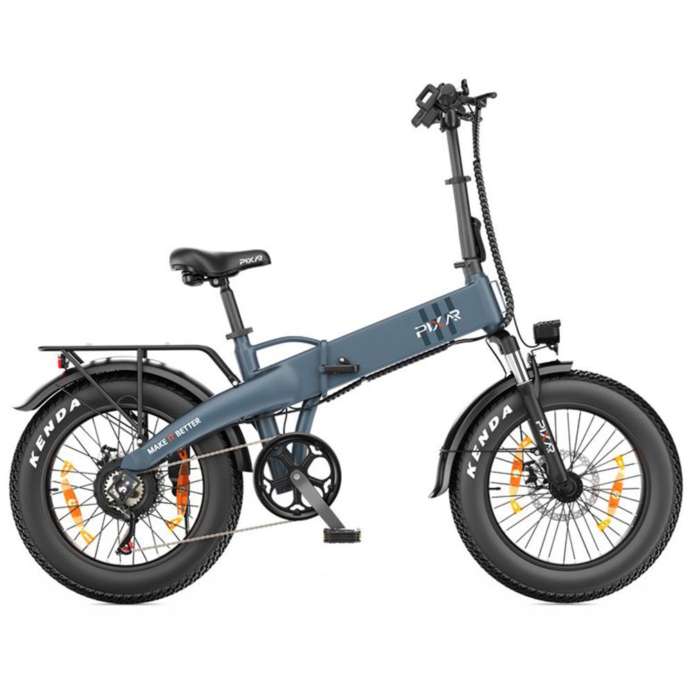 Vélo Électrique Pixar F2 Moteur 250W Pneu 20"x4.0" Vélo Électrique Pliable Ville 7 Vitesses Freins à Double Disque 48V 15Ah Suspension Fourche Avant