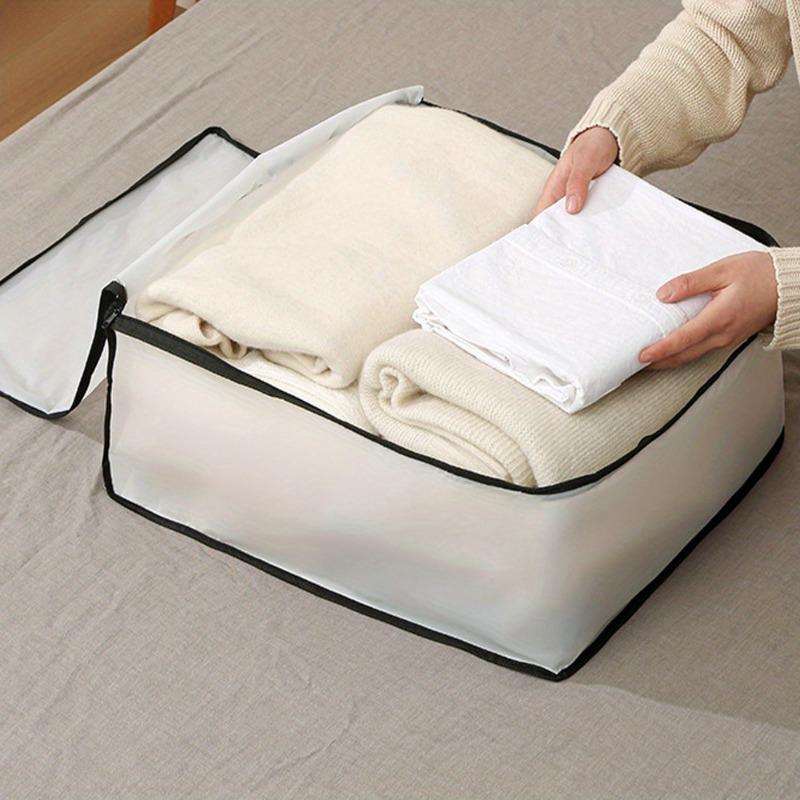 Storage Bag Clothes Large Storage Boxes For Suit Coat Quilt Clothing Multifunctional Translucent Dust-proof Organizer Bedroom