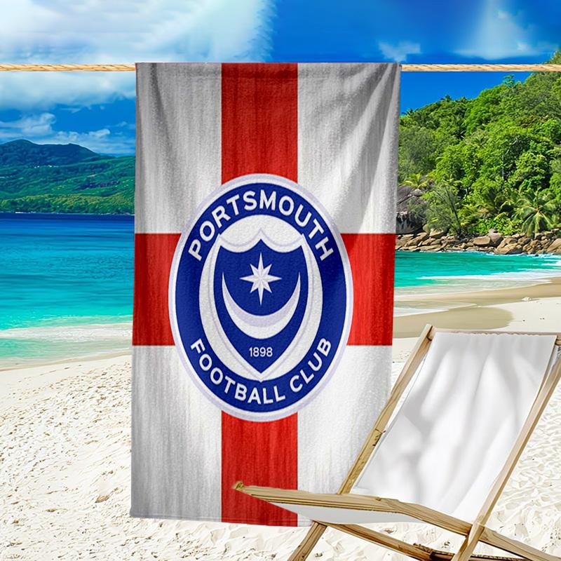Ports FC Wappen Bedrucktes Strandtuch, Super Weiche Mikrofaser, Perfektes Geschenk Geburtstag, für Pool, Strand, Reisen, für Familie und Freunde