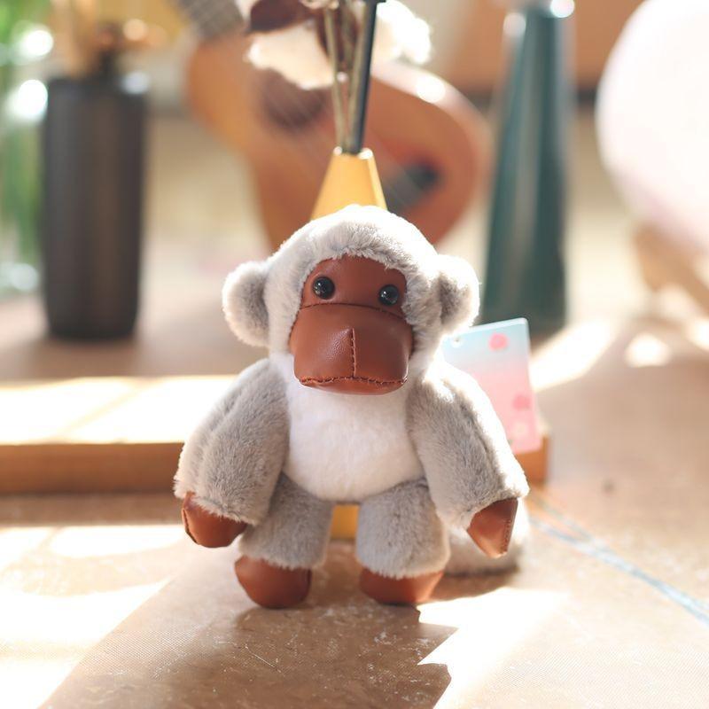 Charming Monkey Hanging Plush Doll Keychain Ultra Soft Pp Cotton Stuffed Toy