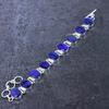 Burmise Sapphire(Simulated) Gemstone Handmade 925 Sterling Silver Bracelet 7-8" b7N11