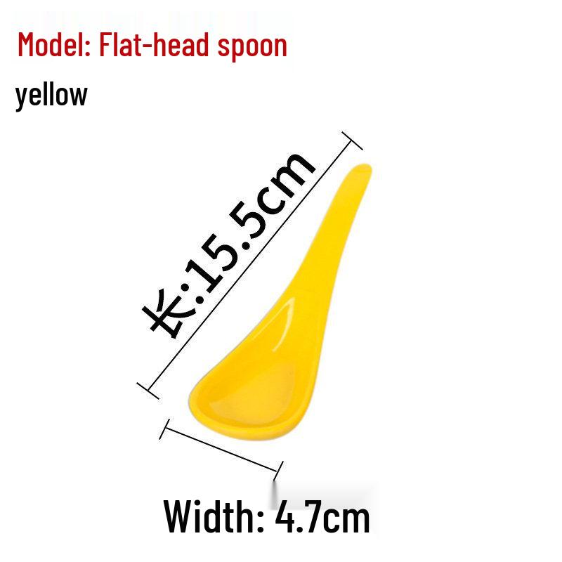 Xiangyuanmei Long Handle Colorful Melamine Soup Spoon - Imitation Porcelain for Hotel and Restaurant Use