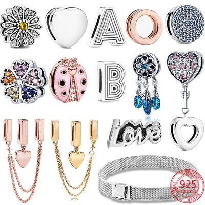 Autentisk 925 Sterling Sølv Tidløs Sparking Clip Charm Fit Original Refleksjoner Armbånd Lage Trendy Bryllupsfest smykker