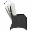 Reclining Chair with Cushion Black 56 x 66 x 95 cm Poly Rattan