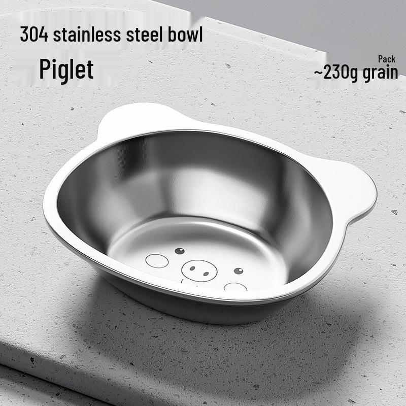 Stainless Steel Pet Bowl with Elevated Rack for Cats & Dogs - Anti-Neck Strain Design