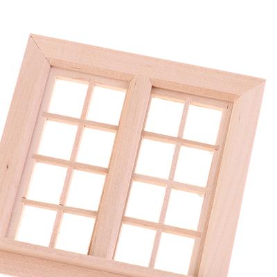 1/12 DIY Holzfenster Tür Puppenhaus Miniaturen Zubehör Rollenspiel Spielzeug für Kinder Puppenhaus Möbel