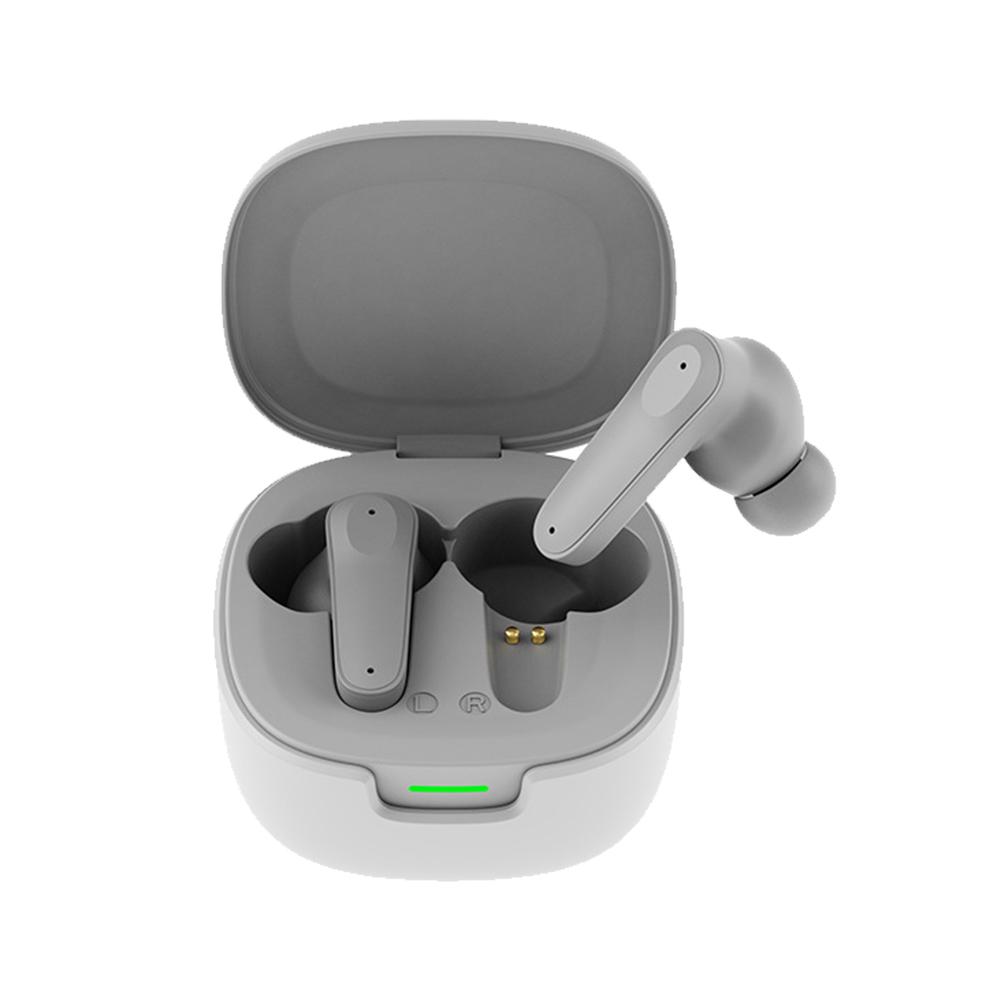 

Bluetooth-гарнитура с интеллектуальным переводом и поддержкой нескольких языков. Беспроводные внутриканальные деловые наушники с приложением. серый