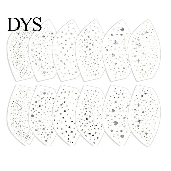 Adult Temporary Tattoos Metallic Gold Eye Tattoo Stickers, Foil Face Stickers for Party Hypoallergenic Makeup, Waterproof Flash Festival, Rave, A