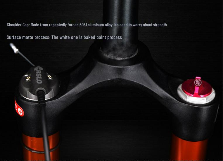 Dual Air Chamber Mountain Bike Fork - 26/27.5/29 Inch, Adjustable Damping, Magnesium Alloy