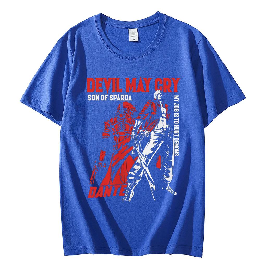 Hot Game Devil May Cry Dante Graphic T Shirts Gothic Trend Vintage Short Sleeve Tshirt Fashion Casual Oversized Tshirts Unisex
