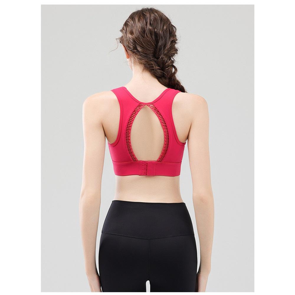 Women's U-neck Gathered Sports Bra, Yoga Vest With Beautiful Back, Outer Wear, Shockproof, Anti-sagging, Fitness Bra