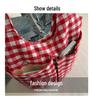 Retro Korean Plaid Large Capacity Canvas Tote Bag - Early Spring 2026 Edition