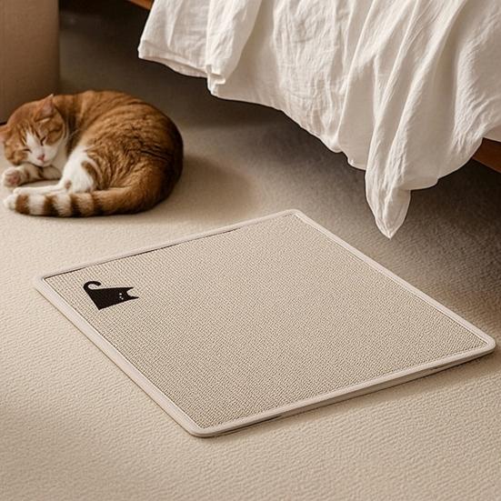 Entrance Door Mat Absorbent Floor Rug Anti-Slip Bathroom Mat Linen Washable Door Mat