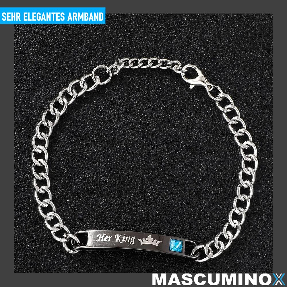 MASCUMINOX Armbanduhr Armband Set Herren Elegant Luxus Business Uhr Geschenk