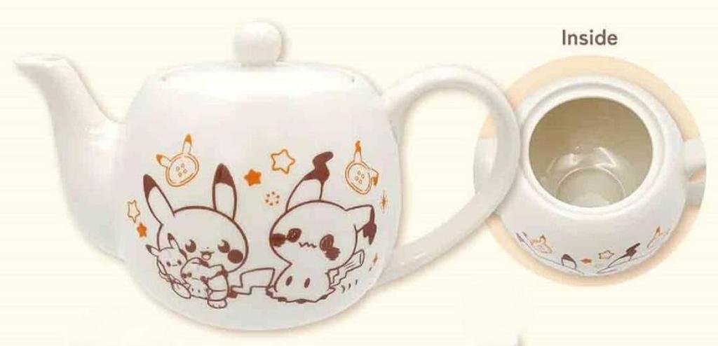 Marimo Craft PokéPeace Plush Series Teapot, Pikachu & Mimikkyu, Approx. W180 x H115 x D95mm, PKP-176