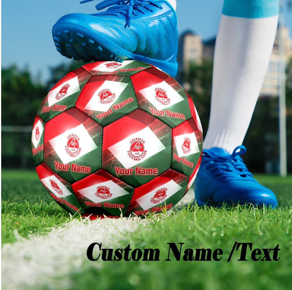 Size 5 Football Custom Name Text, Outdoor Training Soccer BallAberdeen FC