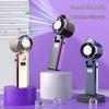 Foldable Portable Neck Hanging Fan with Digital Display and High-Speed Cooling Ice Pack