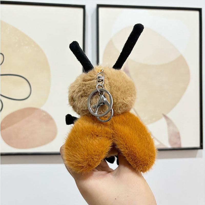 Creative Plush Cockroach Keychain Adorable 12cm Stuffed Insect Doll Bag Charm Gift