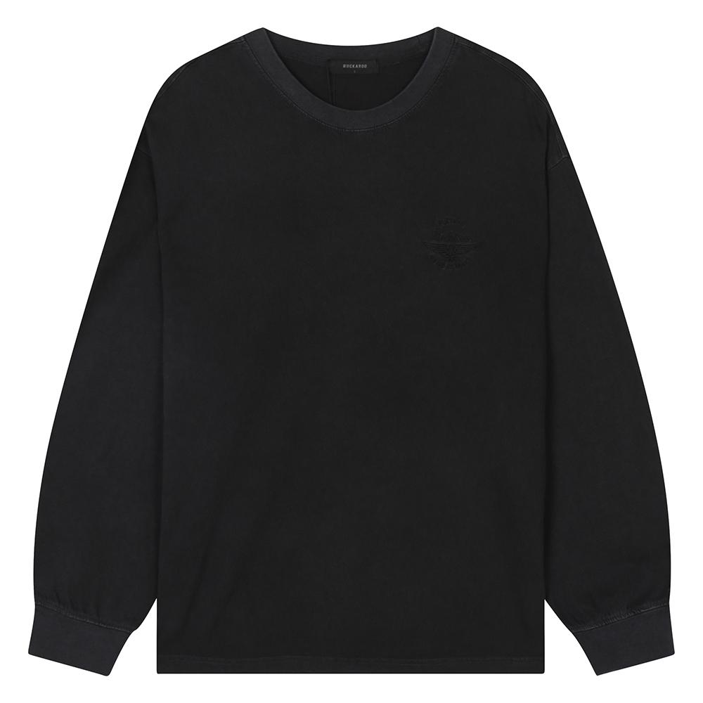 Burkeru 16-Count Single Loose Fit Dyed Long Sleeve Shirt Charcoal Gray Charcoal Grey_M