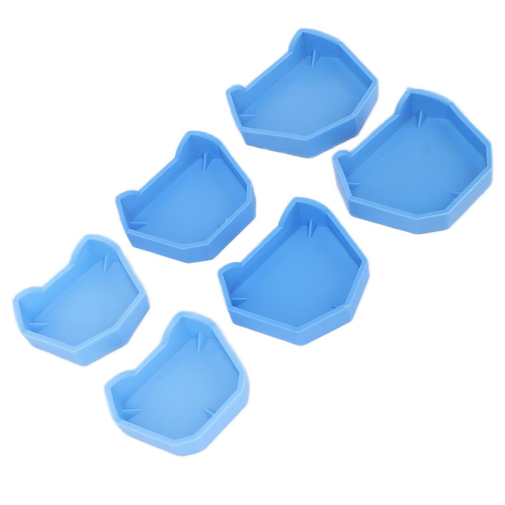 6 Pezzi Base Modello Laboratorio Odontoiatrico Silicone Base Formatore Laboratorio Odontoiatrico Stampi Caricamento Modello Gesso Blu