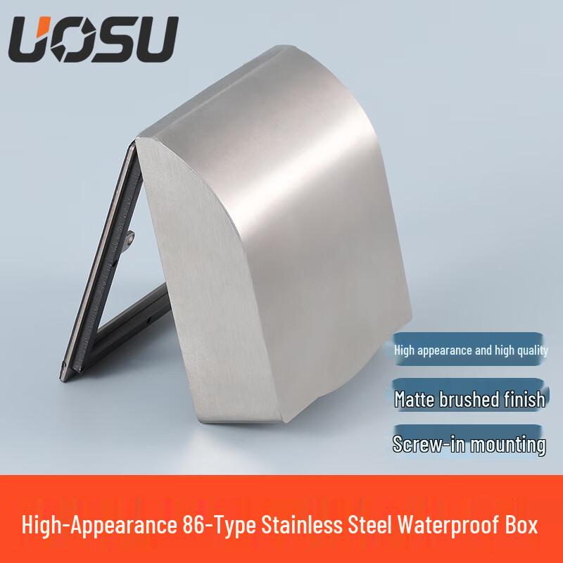 OLOEY Type 86 Stainless Steel Waterproof Socket Cover