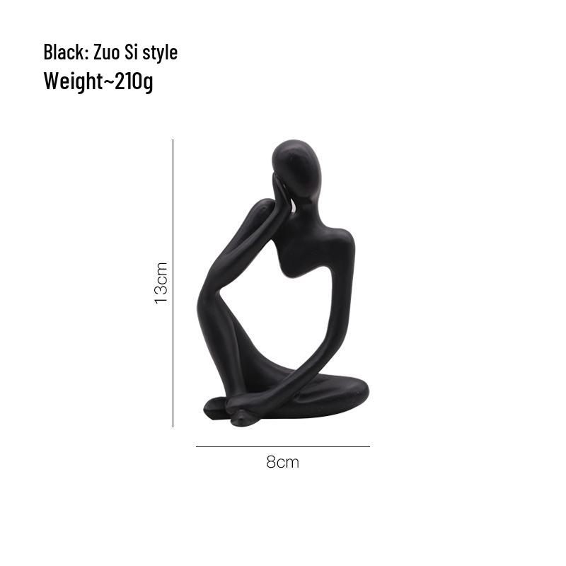 Nordic Luxury Abstract Figurine Tabletop Decor - Mini Shape Handcrafted Art.