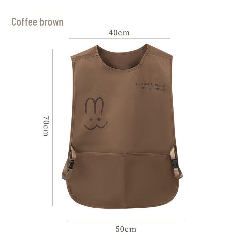 Waterproof Sleeveless Kitchen Apron - Oil-Proof, Hand-Wiping Vest-style Workwear for Cooking and Catering