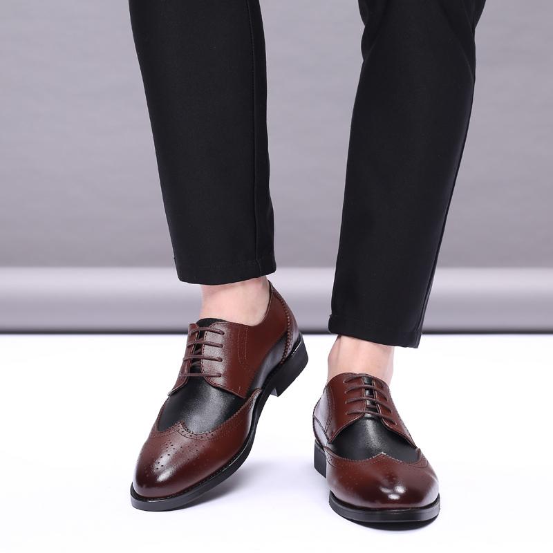 Vysoce kvalitní luxusní kožené pánské kožené boty Neformální kožené boty Velké pánské kožené boty 46,47