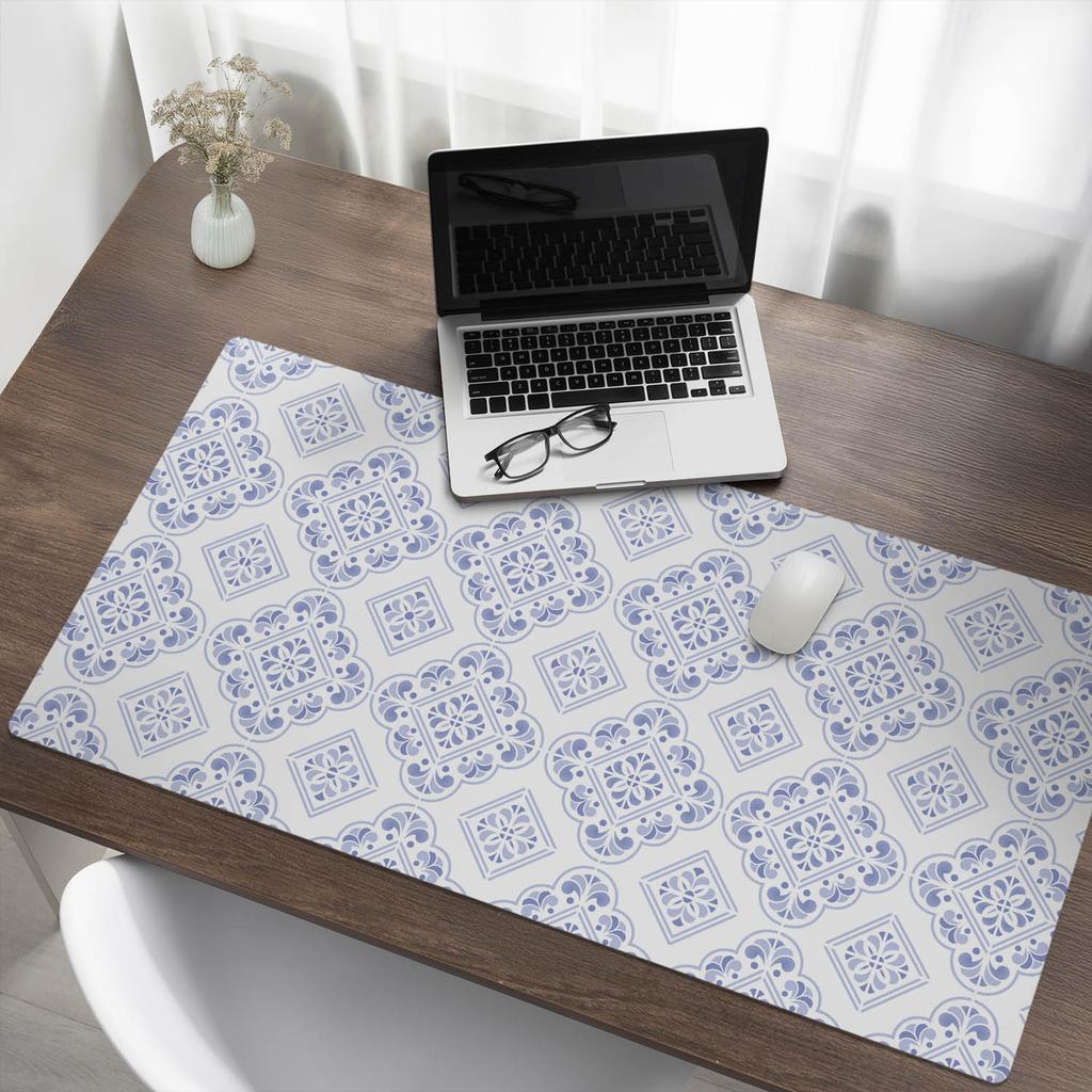 Mata Dekoracyjna Pod Laptopa Na Biurko Geometryczny Wzór Retro 120X60 Cm