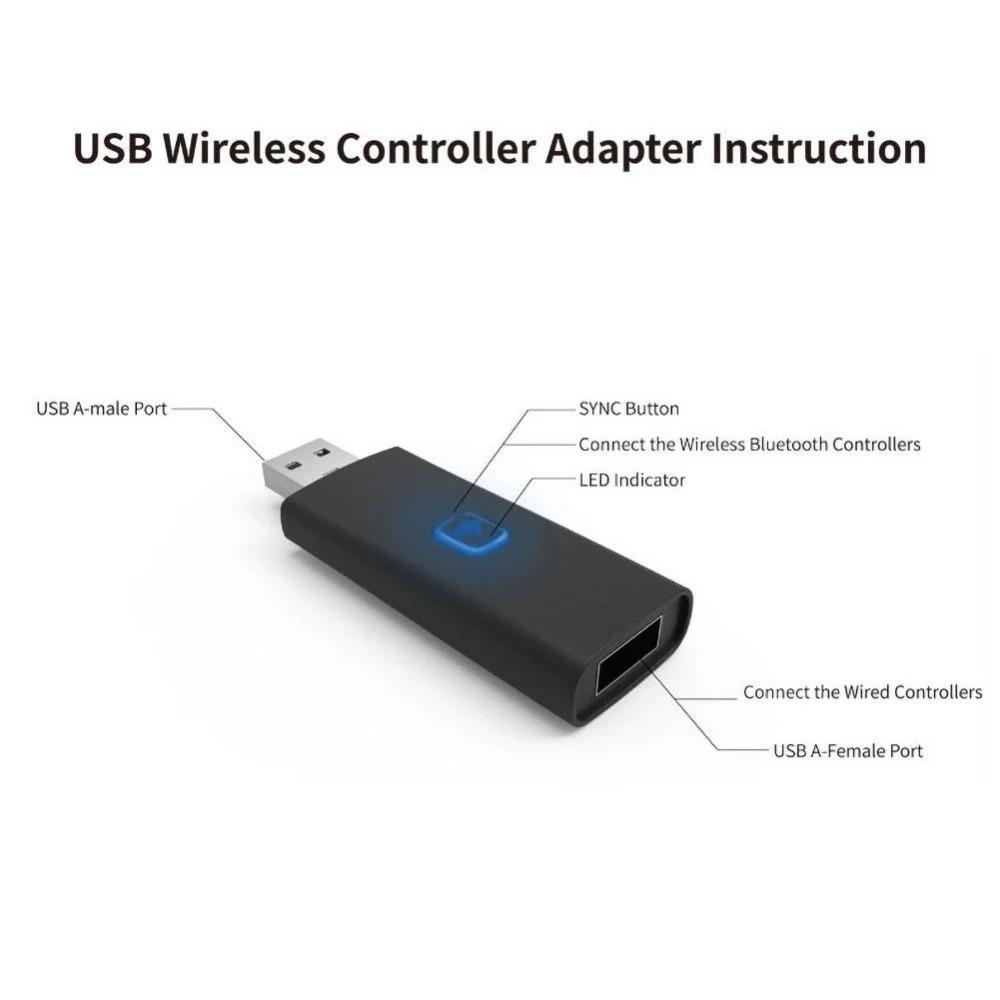 Drahtloser USB-Adapter, tragbarer PC-TV-Box-Adapter, Plug-and-Play-USB-Adapter, keine Verzögerung, leicht, für PS4/PS5/Xbox/Switch, drahtloser Controller-Adapter