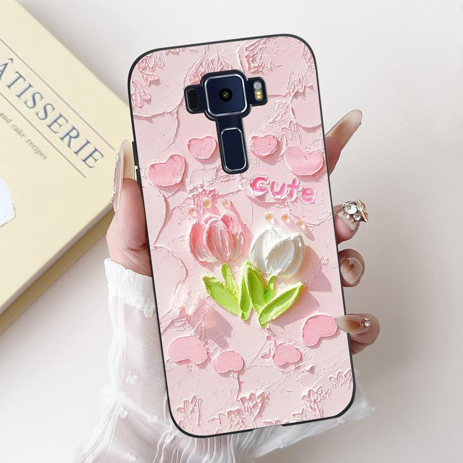 For ASUS Zenfone 3 ZE520KL Z017D 4 Max ZC520KL X008D 3 Max ZC520TL Case Soft Silicone Back Cover Love Heart Butterfly Flower Bag