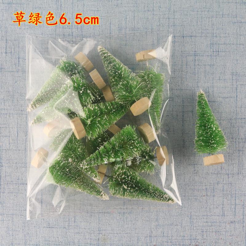 12 Mini-Weihnachtsbäume zum Selbermachen (4,2 cm), künstliche Kiefern, Mini-Sisal-Flaschenbürsten, weißer Weihnachtsbaum, Weihnachtsmann, Schnee, Frost, Hausdekoration