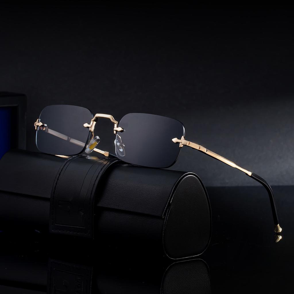 JYL TS Men's Rimless Metal-Temple - Small-Frame UV-Protective Shades WF-5G260