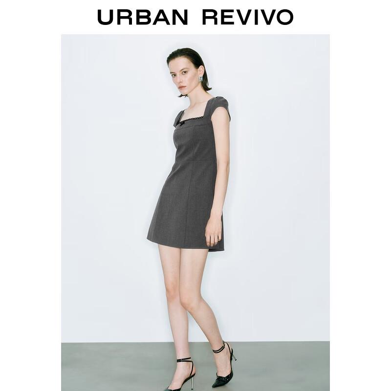 UR 2025 Summer Patchwork Lace Short Sleeve A-Line Dress