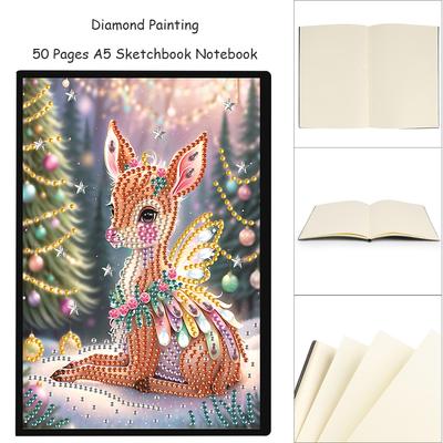Niedliches Tier Diamantstickerei Notizbuch DIY Diamantkunst Tagebuch Buch Journal Notizbuch Diamantkunst Notizbuch Sets für Erwachsene Kinder