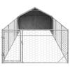 VidaXL Niche d'extérieur pour chien enclos 6x2x1,5 m acier galvanisé, cage de chien d'extérieur, grande cage de chien, niche 3329238