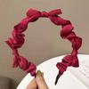 Korean Hairbands for Woman Hair Accessories Candy Color Pleated Bowknot Headband Women Girls 2021 Fashion Designer Hair Bands