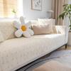 Non Slip Sofa Cover Flannel Fabric Universal Couch Protector Simple Modern Style for All Seasons