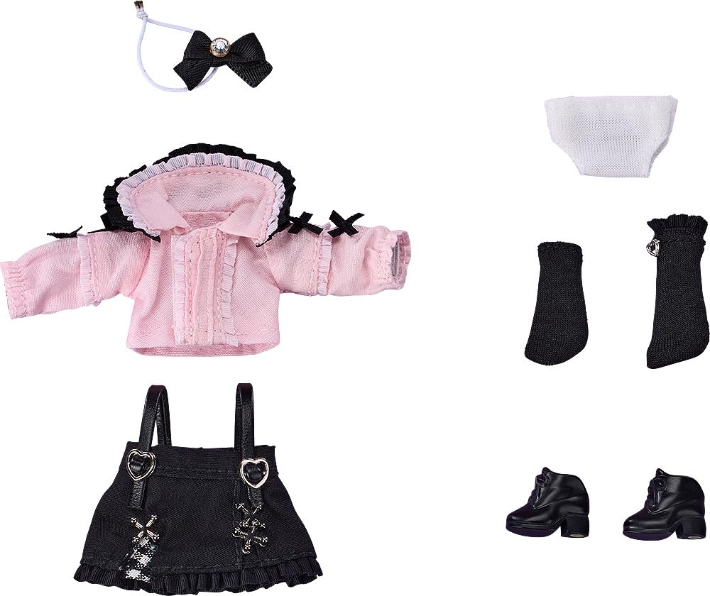 

Nendoroid Doll Outfit Set Skirt with Suspenders Set Pink & Black