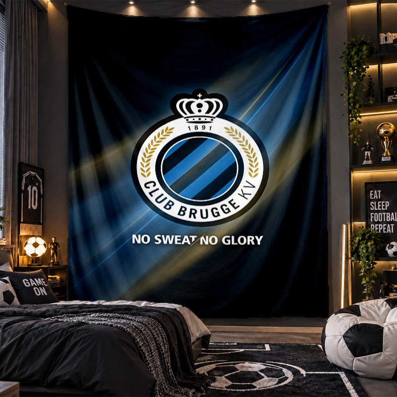 Wall Hanging Tapestry Club Brugge FC Print Cloth for Living Room Bedroom Home Decor