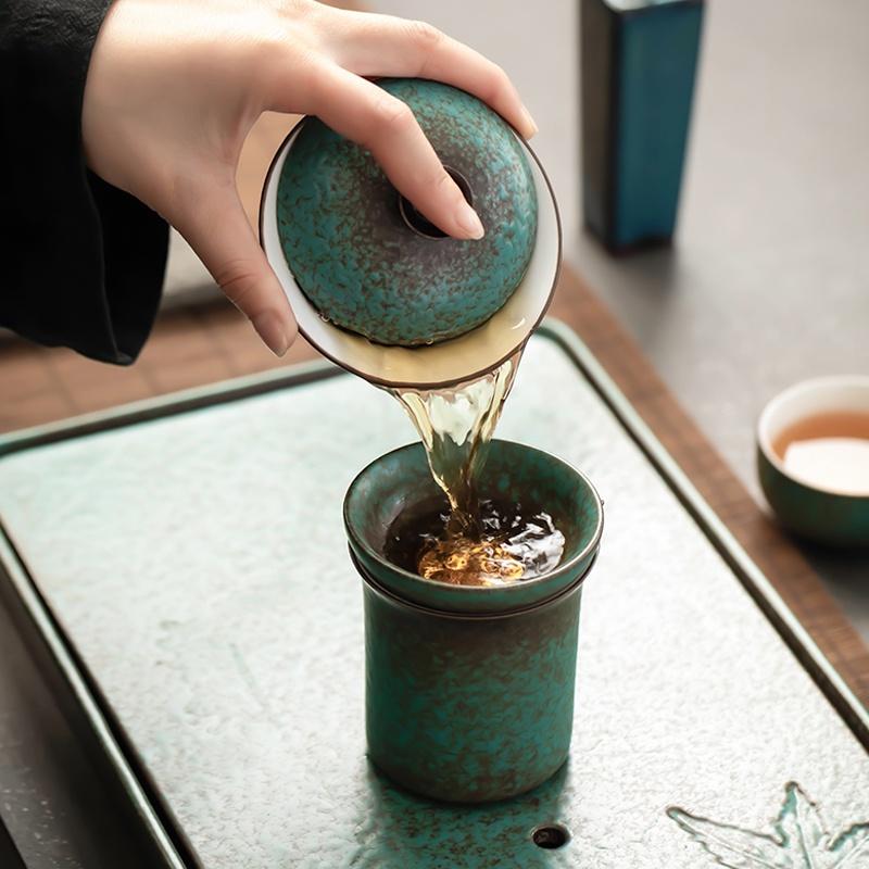 150ml ceramiczna miska z pokrywką, zabytkowa miska do herbaty