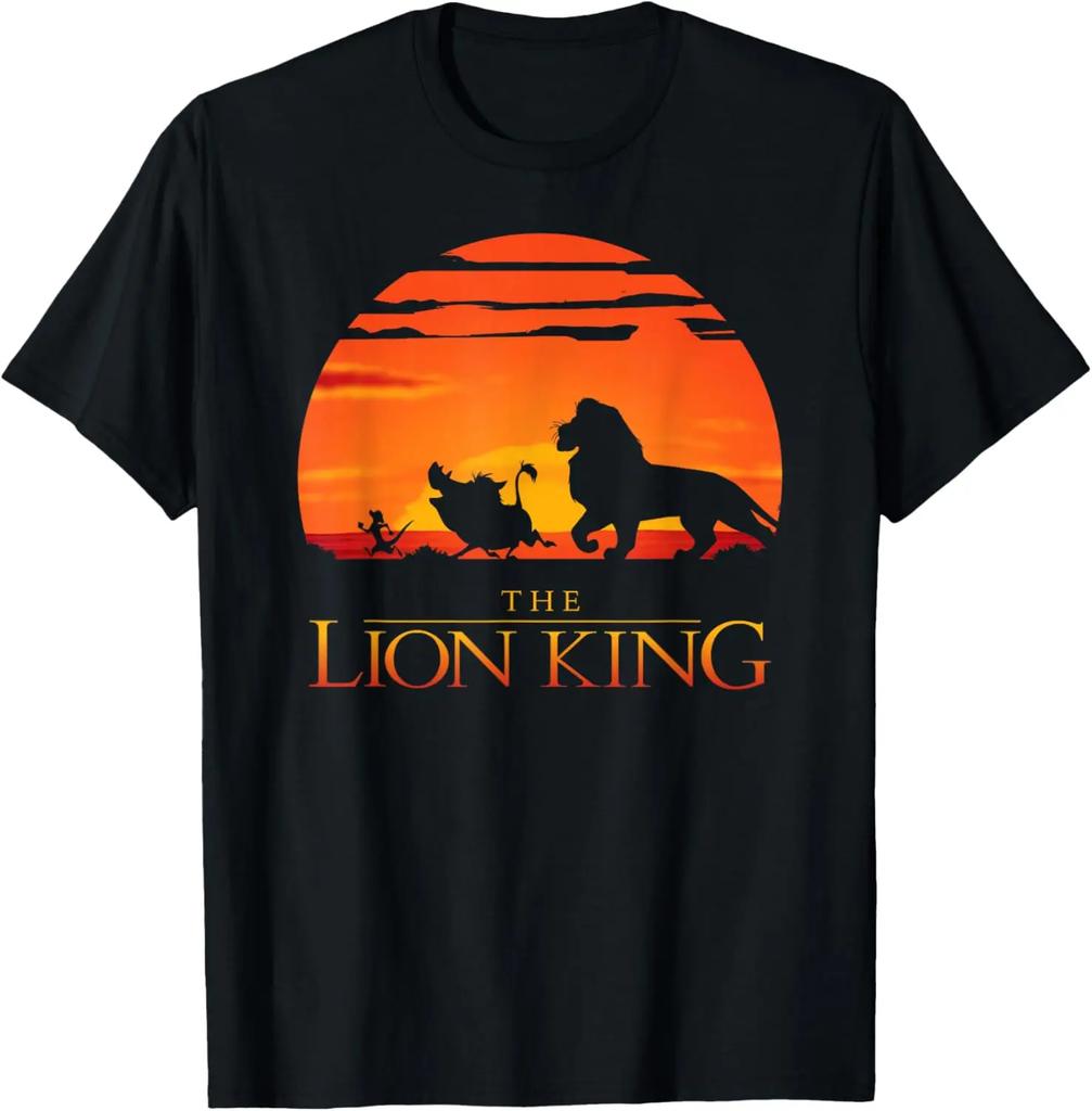 Hot Fashion Lion King Classic Sunset Walk T-Shirt S-4XL Four Seasons Gift Unisex