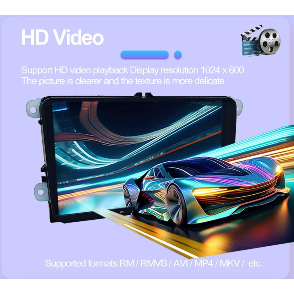 Autoradio-Multimedia-Player für Volkswagen/Golf/Polo/Tiguan/Passat/b7/b6/SEAT/Leon/Skoda/Octavia 2 Din Android Carplay GPS Autoradio 2 + 64GB