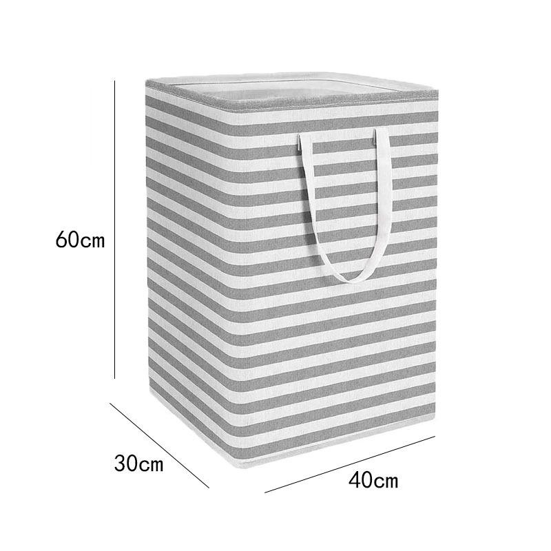 Foldable Cotton Linen Laundry Toy Storage Basket - Waterproof, Large Capacity
