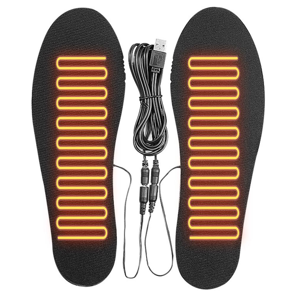 USB Heated Shoe Insoles Electric Heated Shoes Pad Washable Foot Warming Pad Rechargeable Foot Warmer for Winter Camping Fishing