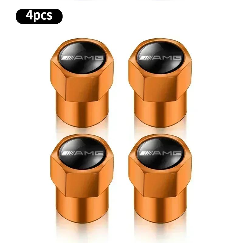 CDR4 4PCS Car Badge Wheel Tires Valve Caps Metal Tyre Dust Covers For Mercedes Benz Amg W204 W213 W205 W211 W212 W176 W205 W203