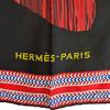 Hermes SELLE DES STEPPES (Saddle) Silk Calle 90 Scarf Navy Silk Used