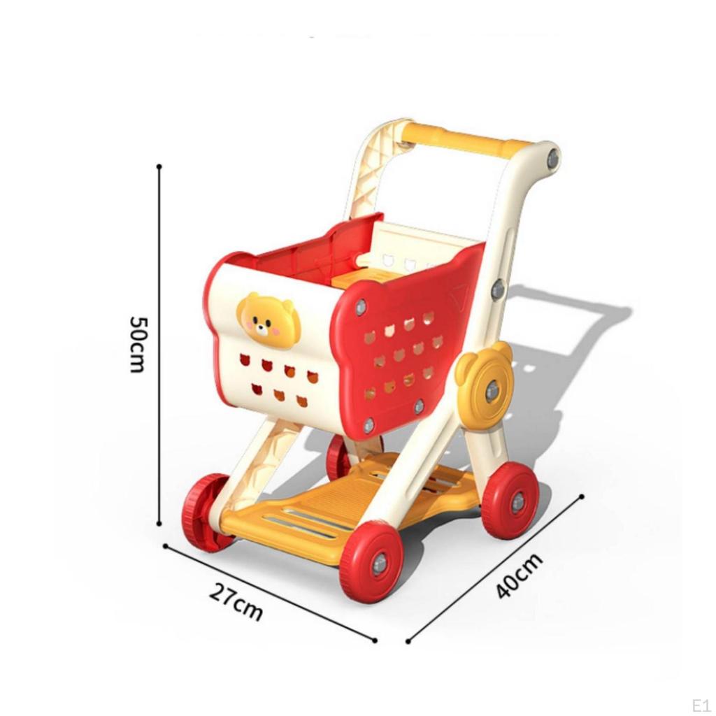Shopping Cart Toy Imaginative Pretend Trolley Creative for Young Children,