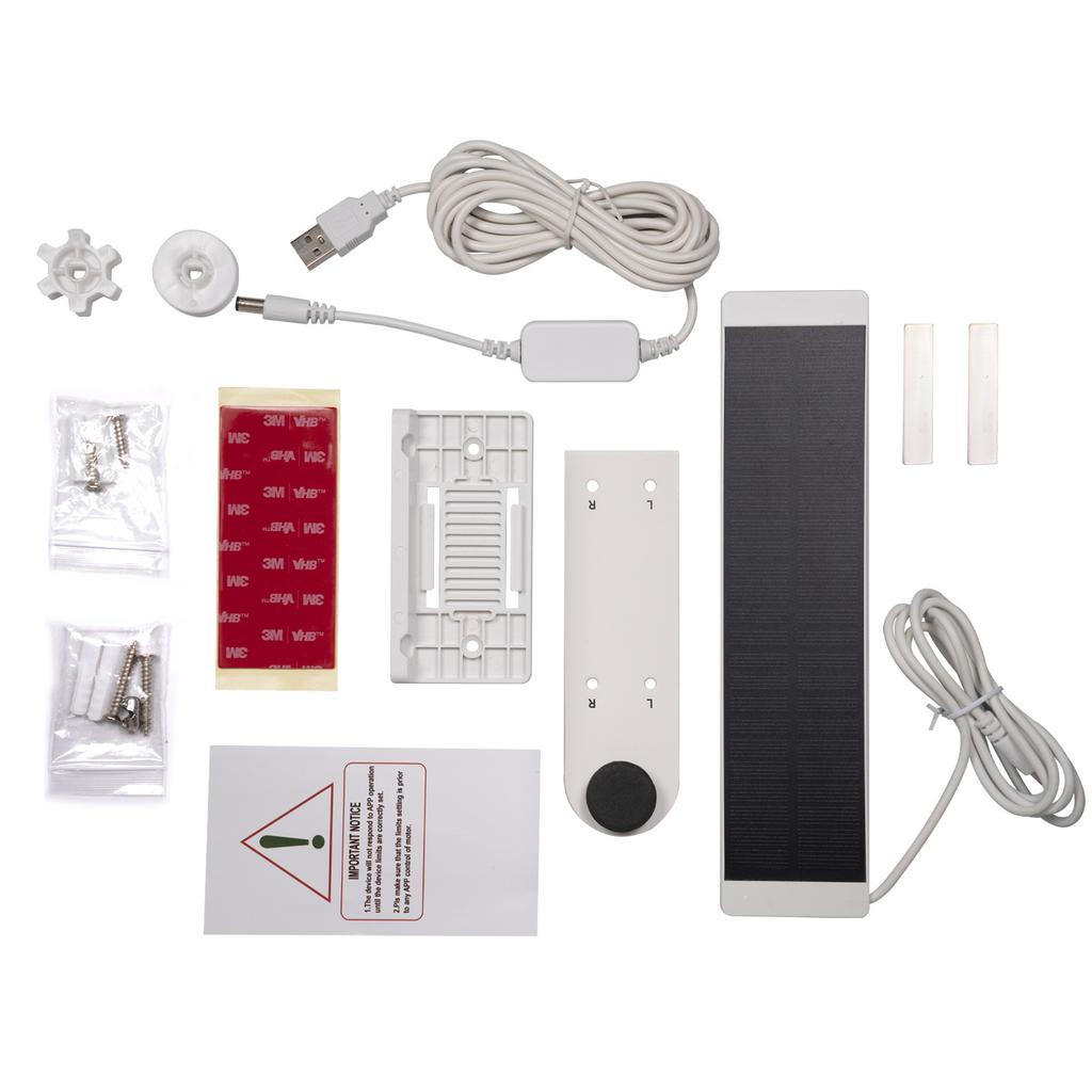 Zigbee Tuya smart home app for remote control of lithium - battery solar - charging smart curtain motor